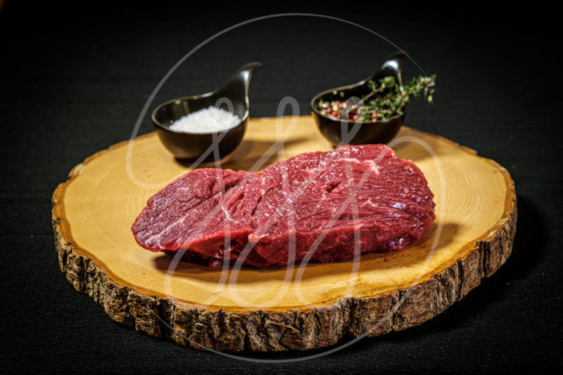Rumpsteak de boeuf tranché